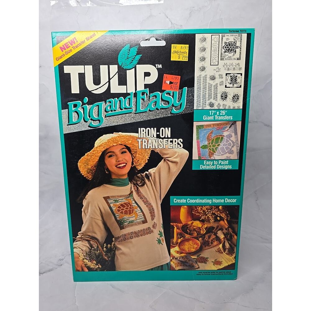 1992 Tulip Big and Easy Iron-On Transfers Tortoise